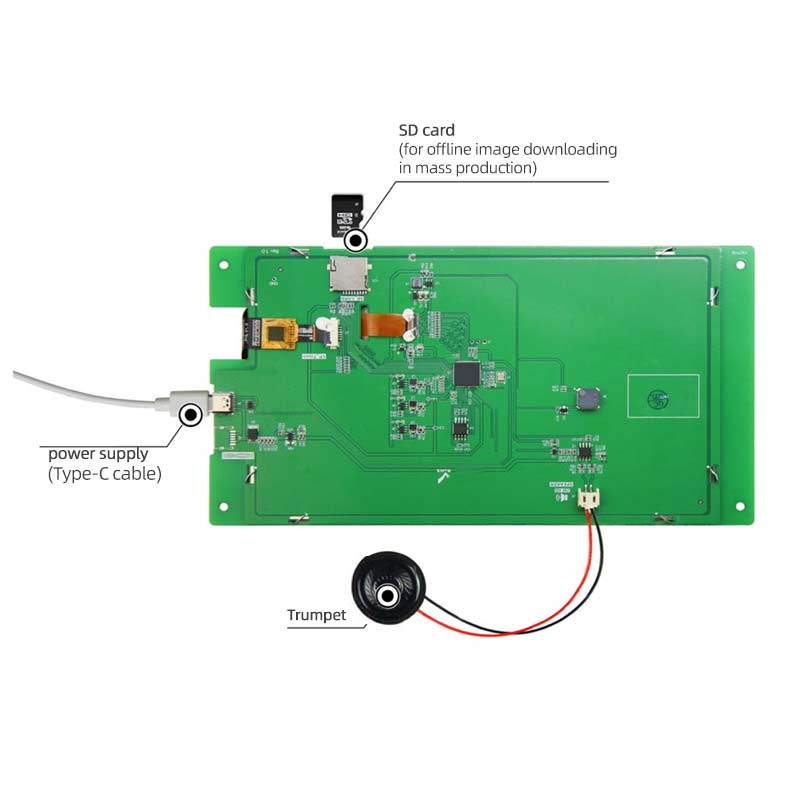 8 Inch USB Extended Type-C Display 800x1280 Serial TFT Display With Capacitive Touch/Resistive Touch