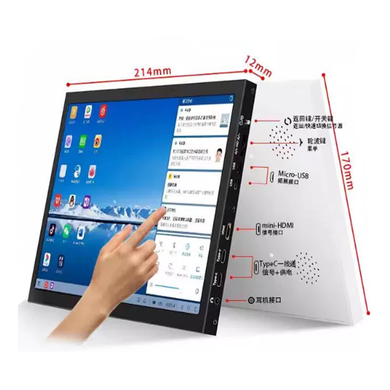 9.7 Inch 2K Touch Screen HDMI-Compatible LCD For Raspberry Pi Orange Pi Windows PC Portable Monitor