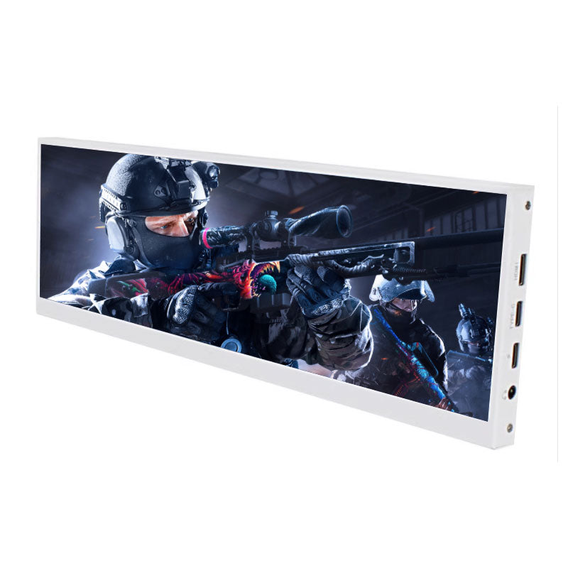 12.6 Inch 1920x550 400 brightness Portable Display IPS Touch Screen One-line Communication Computer Case Sub-screen