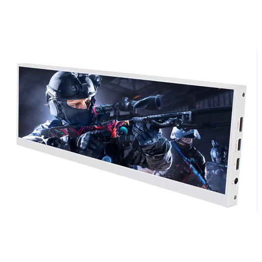 12.6 Inch 1920x550 400 brightness Portable Display IPS Touch Screen One-line Communication Computer Case Sub-screen