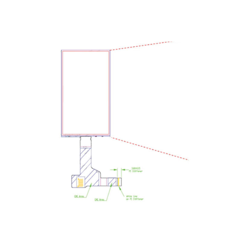 U340QBN01.0 with Front Light 3.4 Inch Sunlight Readable LCD Display 272x451 Reflective SPI Sunlight Readable MIP Display