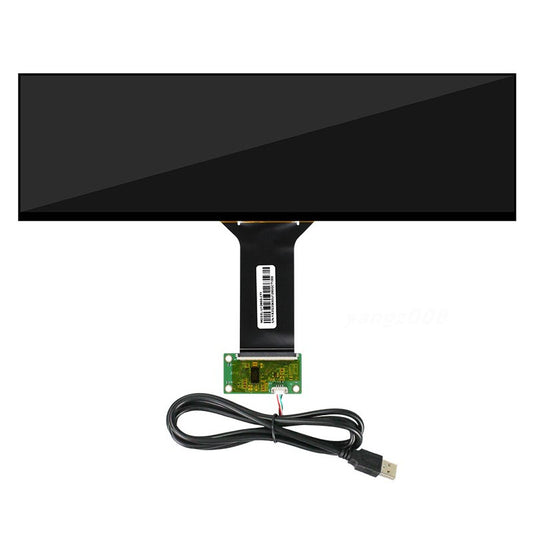 12.6 Inch 1920x515 IPS Long Strip Bar LCD Display Resistive Touch Screen EDP Controller Board