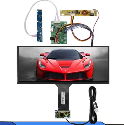 AV123Z7M-N12 BOE 12.3 inch Outdoor High Brightness Bar LCD 1920x720 LVDS60P Car Standard Strip Screen