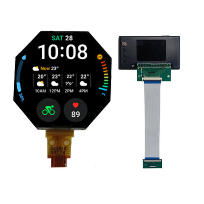 LPM010M297B JDI 1 Inch TFT LCD Display 208×208 Reflective Sunlight Readable Circular Display