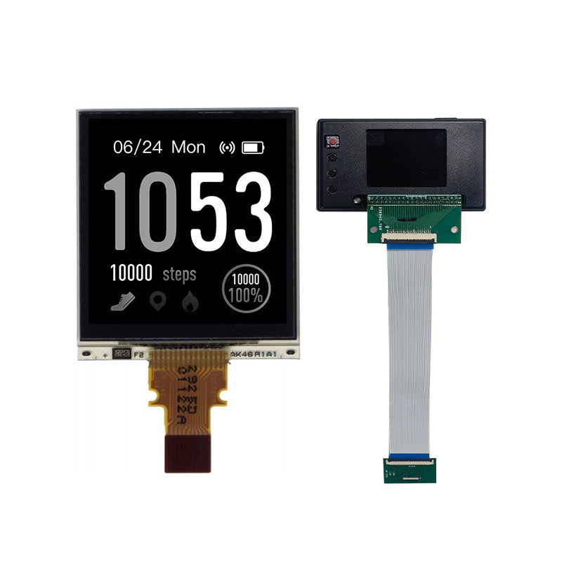 LS013B7DH03 With Front Light Sharp 1.28 Inch Sunlight Readable LCD Display 128x128 Reflective 4-wire SPI Memory-in-Pixel LCD Display