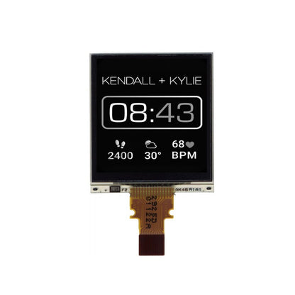 LS013B7DH03 Sharp 1.28 Inch Sunlight Readable LCD Display 128x128 Reflective 4-wire SPI Memory-in-Pixel LCD Display
