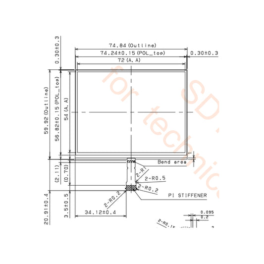 LS035Q7DD01 Sharp LCD 3.54 inch LCD Panel 320x240 Reflective Parallel Data Interface LCD For Handheld&PDA