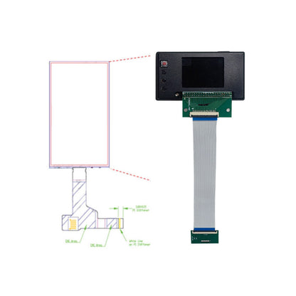 U340QBN01.0 with Front Light 3.4 Inch Sunlight Readable LCD Display 272x451 Reflective SPI Sunlight Readable MIP Display