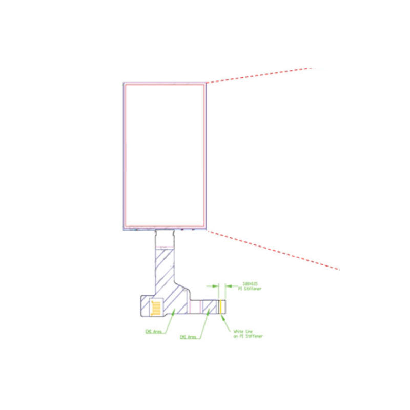 U340QBN01.0 with Front Light 3.4 Inch Sunlight Readable LCD Display 272x451 Reflective SPI Sunlight Readable MIP Display