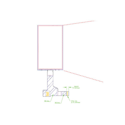 U340QBN01.0 with Front Light 3.4 Inch Sunlight Readable LCD Display 272x451 Reflective SPI Sunlight Readable MIP Display