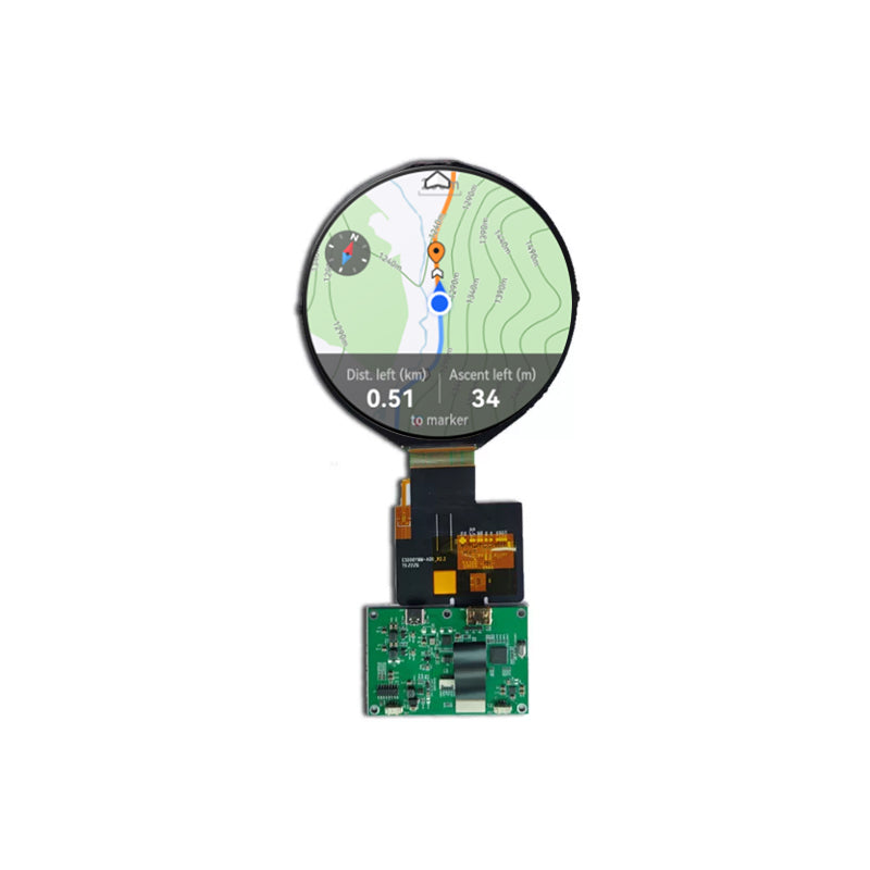 ZS050YMM-J40 5 Inch Circular Display 1080x1080 MIPI Round LCD Display with Touch & HDMI Driver Board