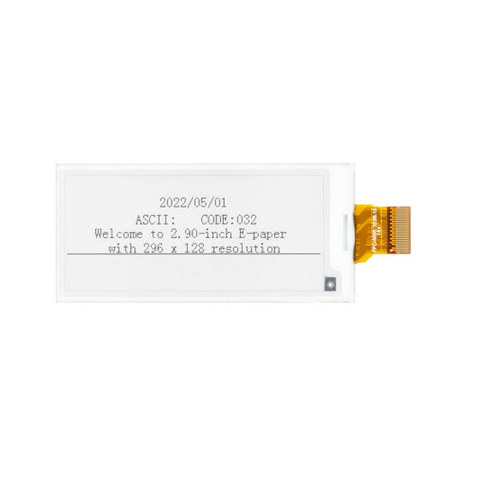 2.9 Inch E-Paper ink Screen 128x296 Full Viewing Angle 3/4-wire SPI Interface Display
