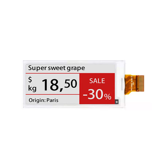 2.9 Inch Electronic Paper ink Screen Display Black White Red 128x296 Full Viewing Angle Paper ink Display