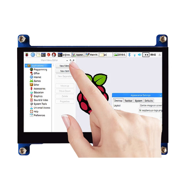 Display For Raspberry Pi 4 Raspbian Raspberry Pi 4.3 inch HDMI Display Capacitive Touch IPS Display 800x48 ...