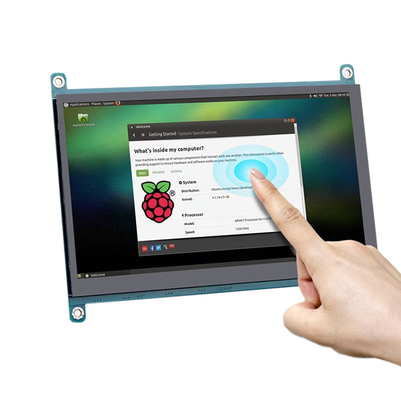 5 Inch Raspberry Pi Display LCD Screen 800x480 Capacitive Touch Screen ...