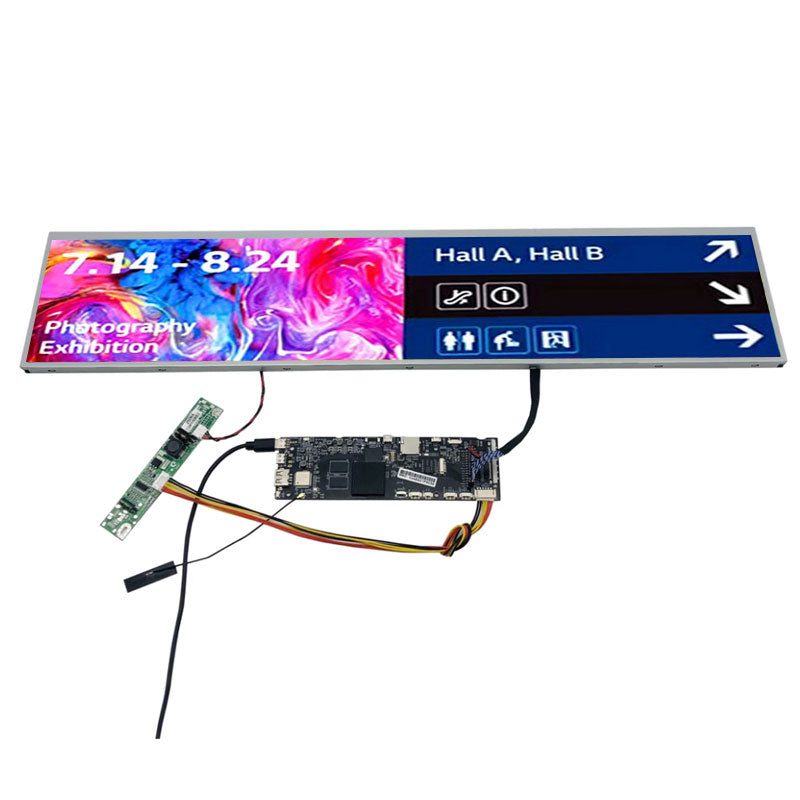 DV240FBM-NB0 24 Inch Stretched Bar LCD Screen 1920x360 LCD With Drive Board For Supermarket Store Shelf Display