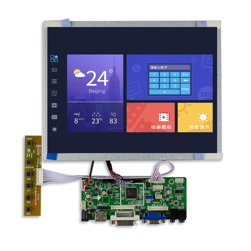 GV104X0M-N10 BOE 10.4 Inch 1024x768 LCD Display With Touch Drive Board For Industrial LCD Panel