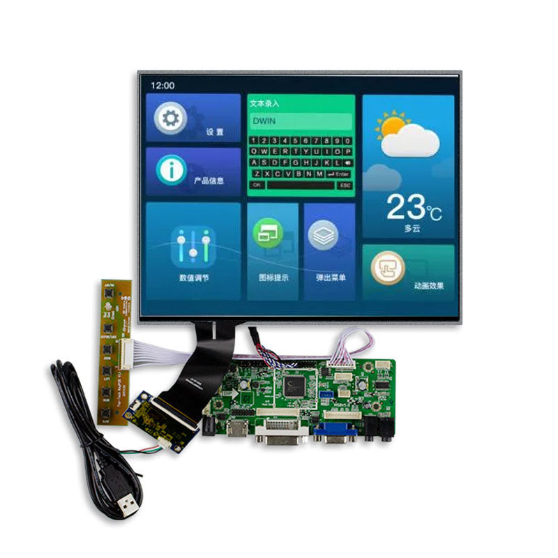 GV104X0M-N10 BOE 10.4 Inch 1024x768 LCD Display With Touch Drive Board For Industrial LCD Panel